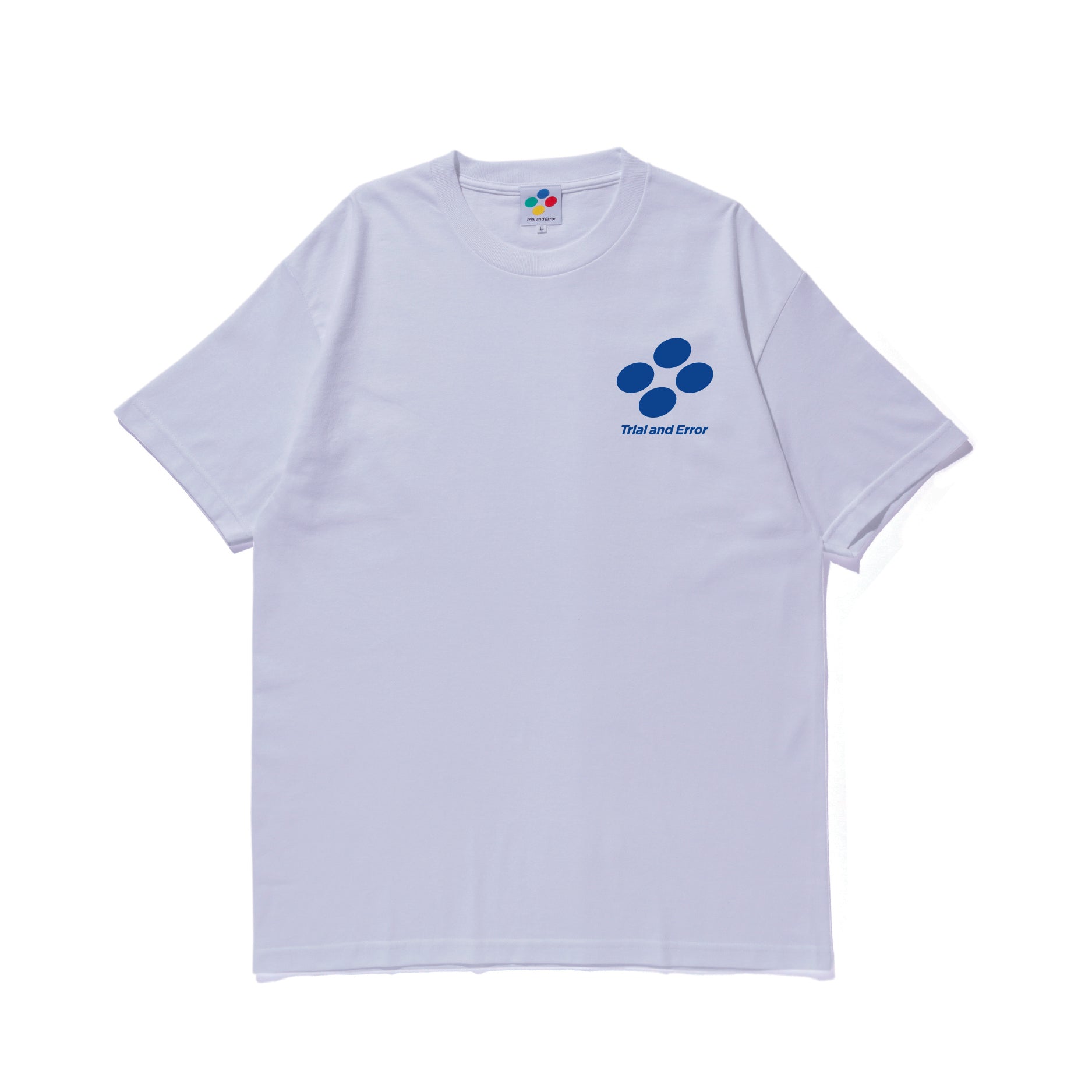 COLOR OG LOGO TEE BLUE / WHITE – TRIAL AND ERROR